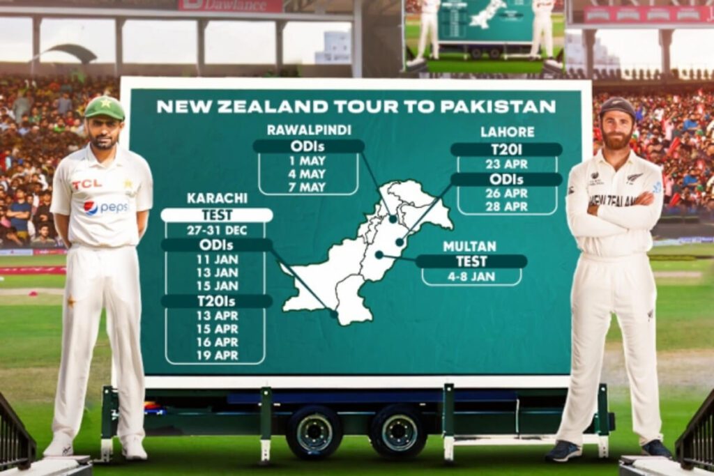 Pakistan vs New zealand Schedule 20222023, New zealand tour of Pakistan