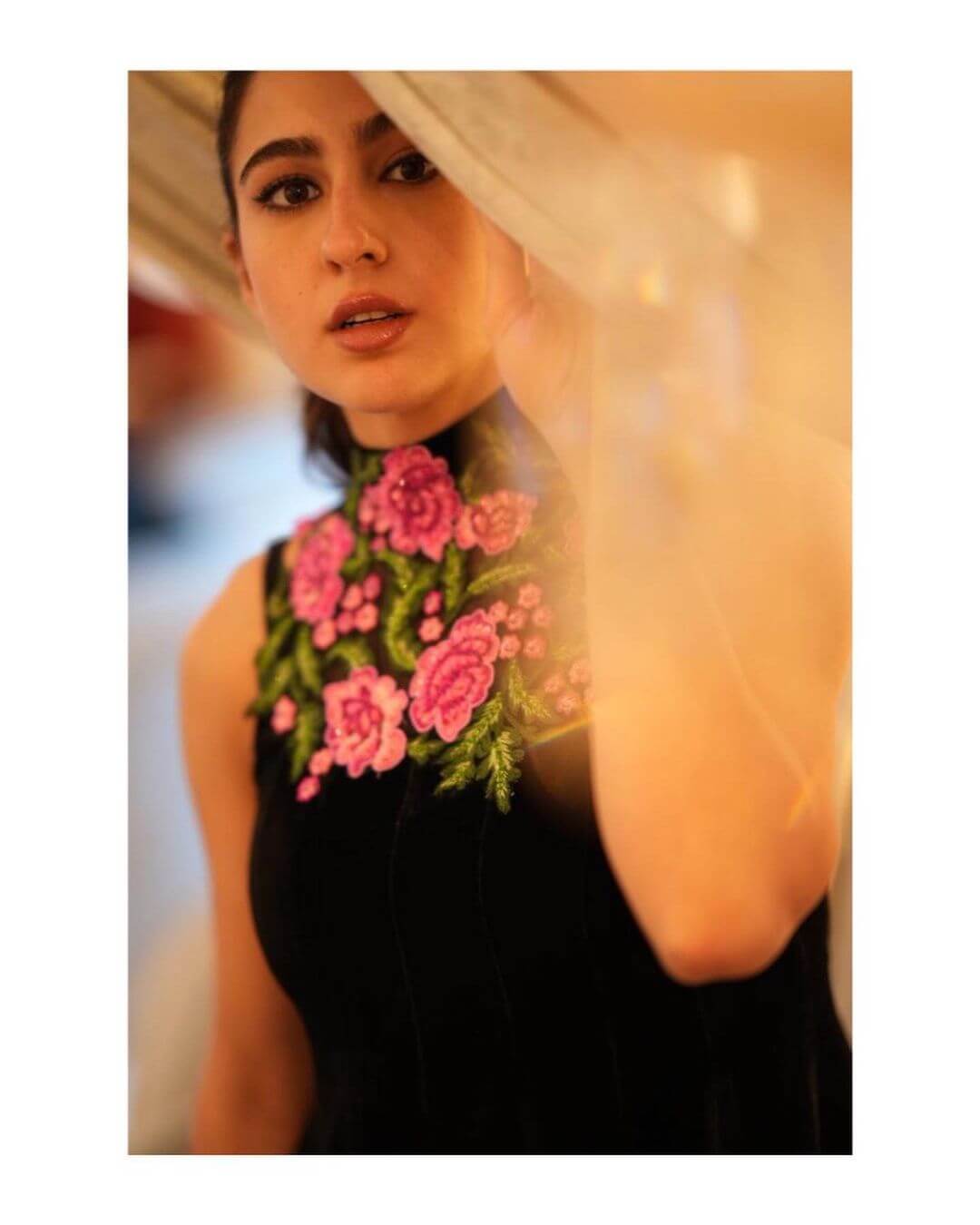 Sara Ali Khan's Looks Gorgeous in Floral Velvet Sharara